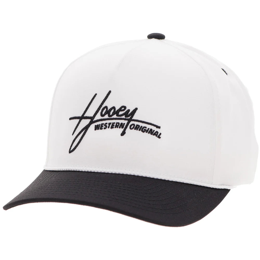 Hooey "Mark Out" White with Black Stitching Hat