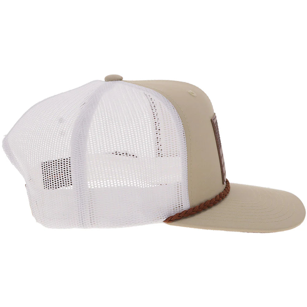 Hooey "Liberty Roper" Tan/White Patch Hat