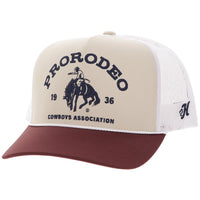 Hooey Prorodeo Tan/White with Blue Logo Hat
