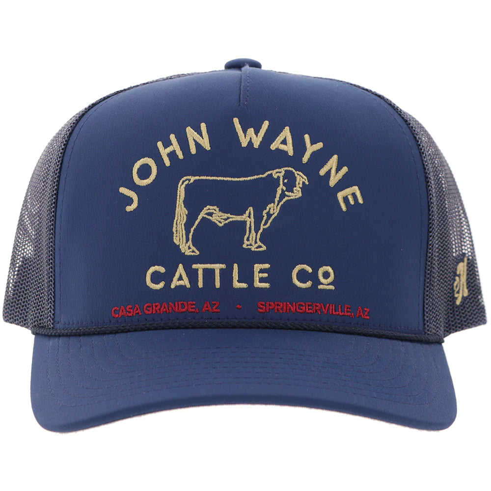 Hooey "John Wayne Cattle Co" Navy with Yellow Stitching Hat