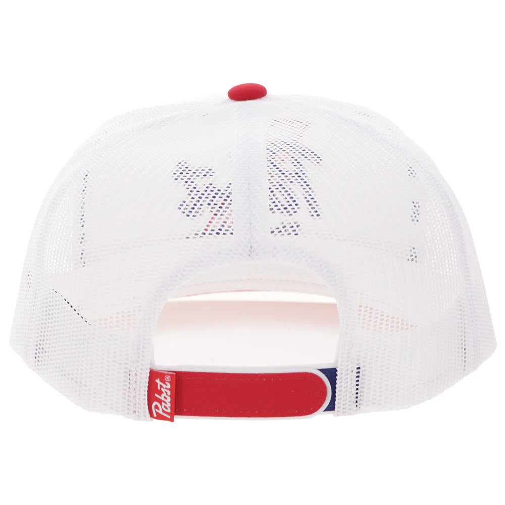 Hooey "Pabst Blue Ribbon" White with Red Hat