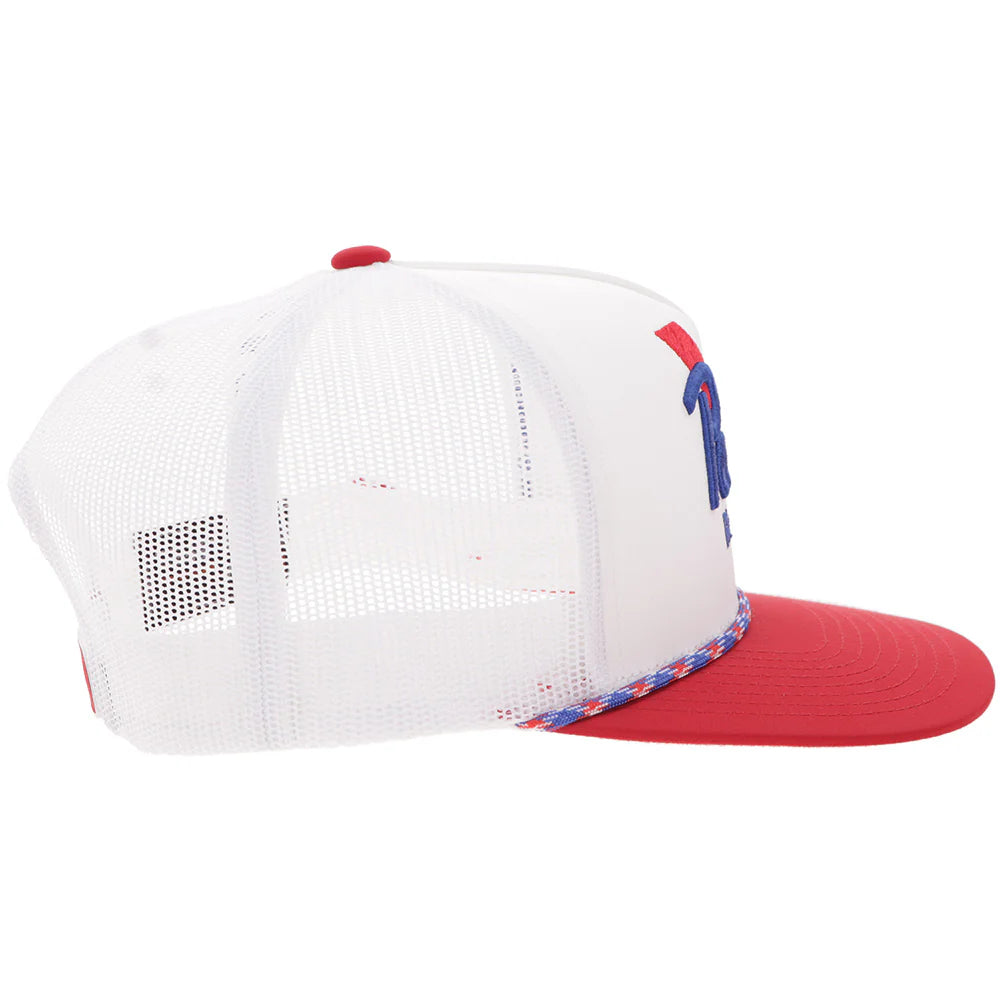 Hooey "Pabst Blue Ribbon" White with Red Hat