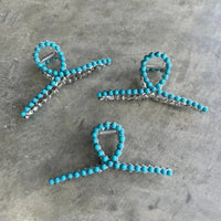 Studded Turquoise Inspired Western Claw Clip