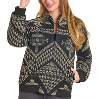 Panhandle Slim Women's Aztec Bomber Jacket in Black