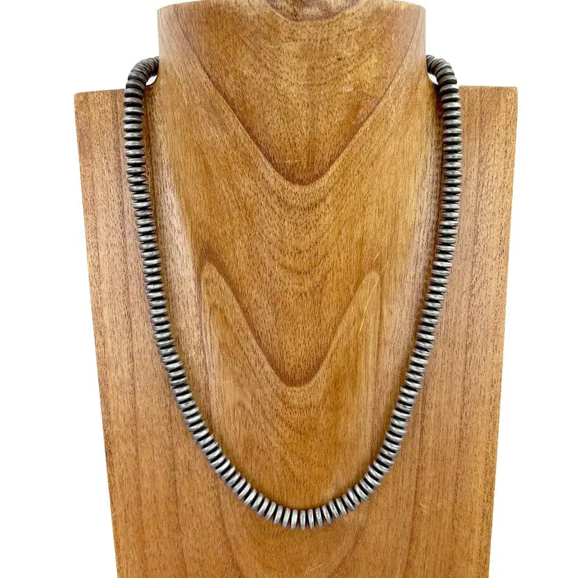 21" 8mm Navajo Inspired Rondelle Bead Necklace