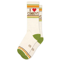 Women's I Heart Cowboys Gym Crew Socks