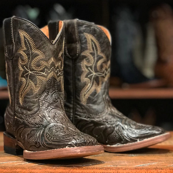 Tanner Mark Kids Archer Tooled Western Boots