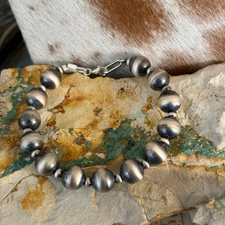 Sterling Silver Pearl Mix Bead Bracelet
