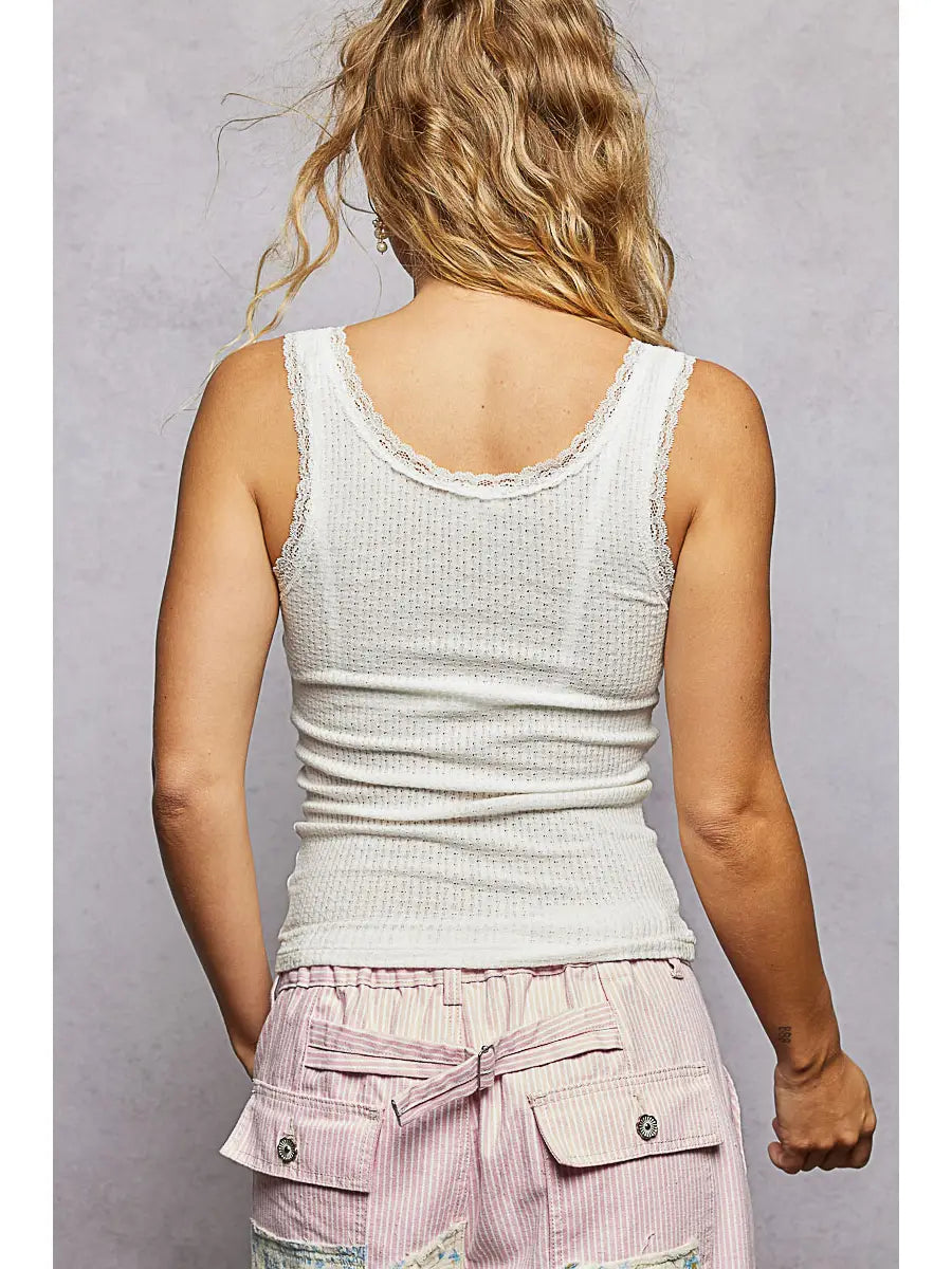 Women's Ribbed Knit V-Neck Tank (Three Colors)