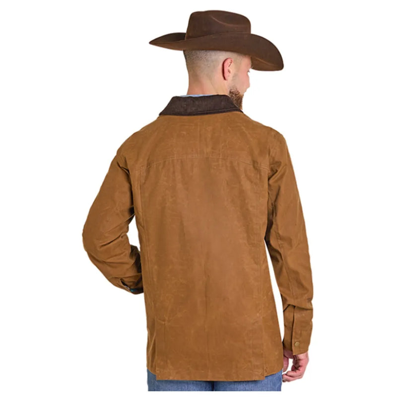 Panhandle Slim Men's Oilskin Coat in Camel