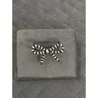 Sterling Silver Handmade Beaded Bow Tie Stretch Ring
