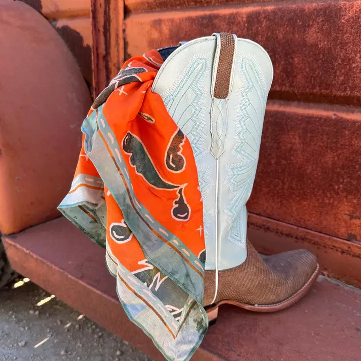 Tirzah Lane Art Hand Drawn Silk Wild Rags (Various Prints Available)