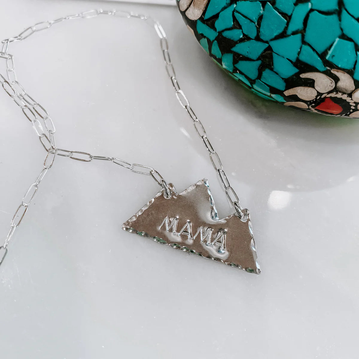 Derive Sterling Silver Mountain Mama Pendant Necklace