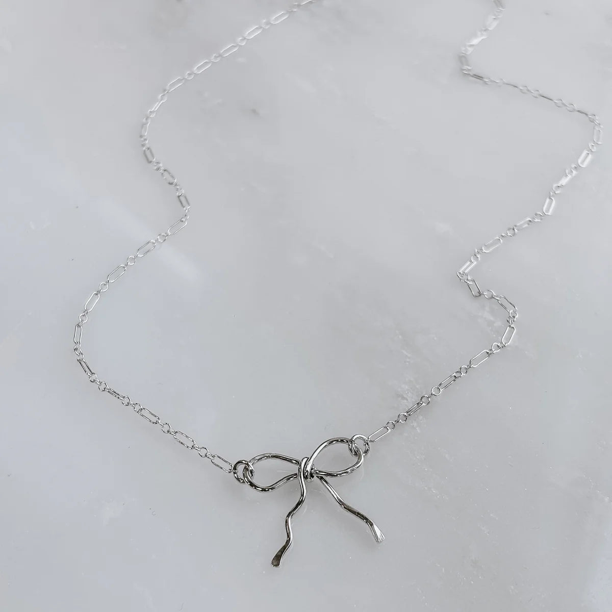 Derive Sterling Silver Bow Necklace