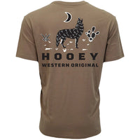 Hooey Men's Coyote Graphic Tee in Shitake Brown