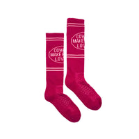 Lucky Chuck Women's Pink Cactus Alley Cowboy Lover Performance Socks