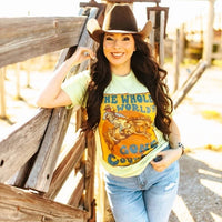 Women's "The Whole World's Gone Country" Graphic Tee in Green