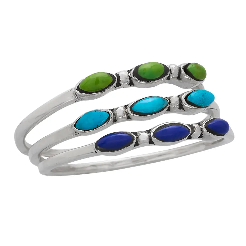 Sterling Silver Three Ring Stacker Ring