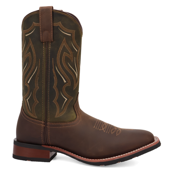 Laredo Men's Trailblazer Western Boot in Brown/Hunter Green