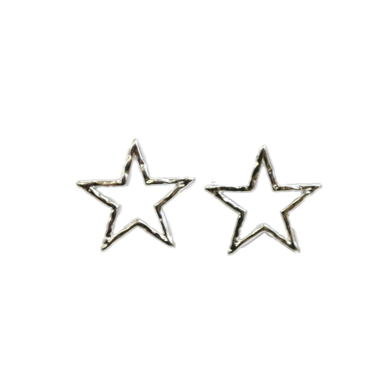 West & Co. Silver Star Cut Out Drop Earrings