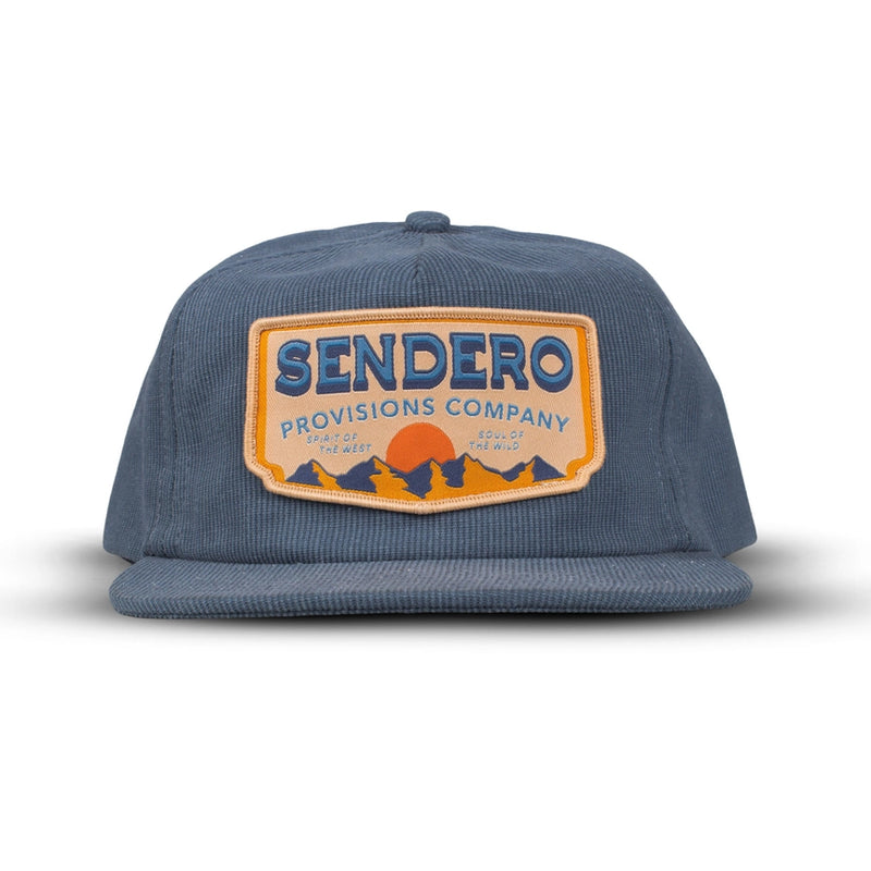 Sendero Provisions Co. "Mountainscape" Corduroy Snapback Hat in Blue