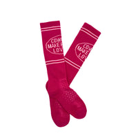 Lucky Chuck Women's Pink Cactus Alley Cowboy Lover Performance Socks