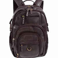 Scully Premium Cowhide Leather Backpack in Chocolate