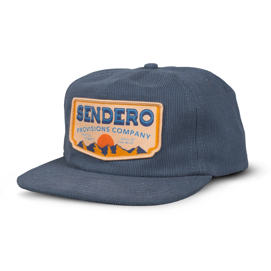 Sendero Provisions Co. "Mountainscape" Corduroy Snapback Hat in Blue