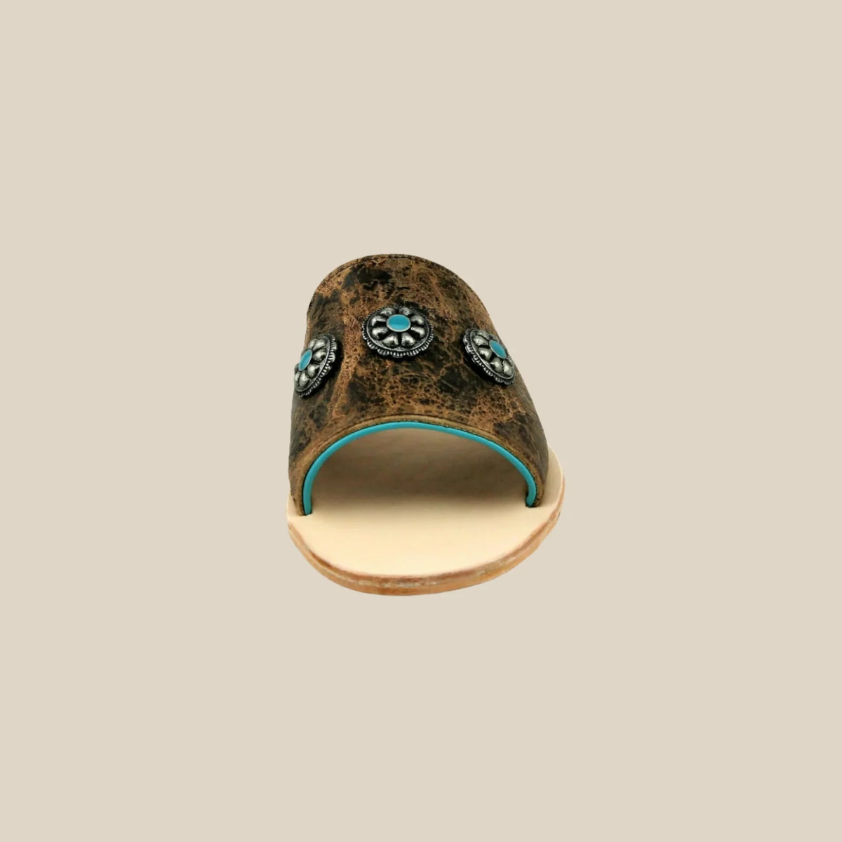 Agave Sky Women's Nadia Concho Slide in Vintage Chocolate