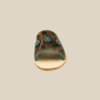 Agave Sky Women's Nadia Concho Slide in Vintage Chocolate