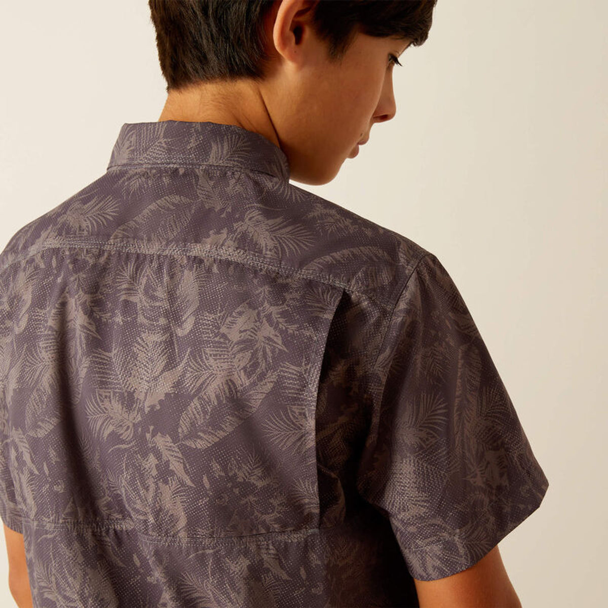 Ariat Boy's VentTek S/S Outbound Classic Fit Western Button Down Shirt in Nine Iron
