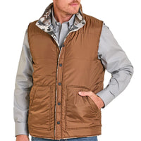 Rock & Roll Denim by Panhandle Slim Men's Aztec Reversible Vest in Grey