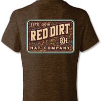 Red Dirt Hat Co. "Tooled Leather" Graphic T-Shirt in Brown