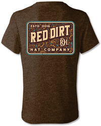 Red Dirt Hat Co. "Tooled Leather" Graphic T-Shirt in Brown