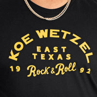 Koe Wetzel x Rock & Roll Denim Unisex East Texas Rock & Roll T-Shirt in Black