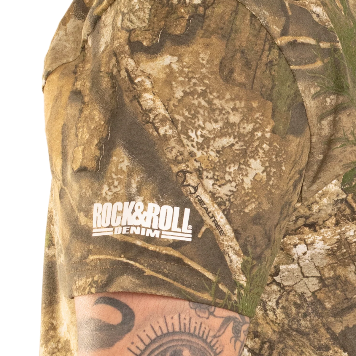 Koe Wetzel x Rock & Roll Denim Unisex East Texas Rock & Roll T-Shirt in Camo