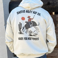 Cactus Alley Hat Co "Buckin Dillo" Pullover Hoodie in Sand