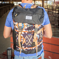 Hooey "Topper II" Black and Orange Aztec Backpack
