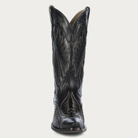 Corral Men's Black-Blue Embriodery Snip Toe Western Boot
