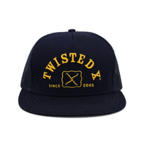 Twisted X Classic Trucker Cap in Navy & Yellow