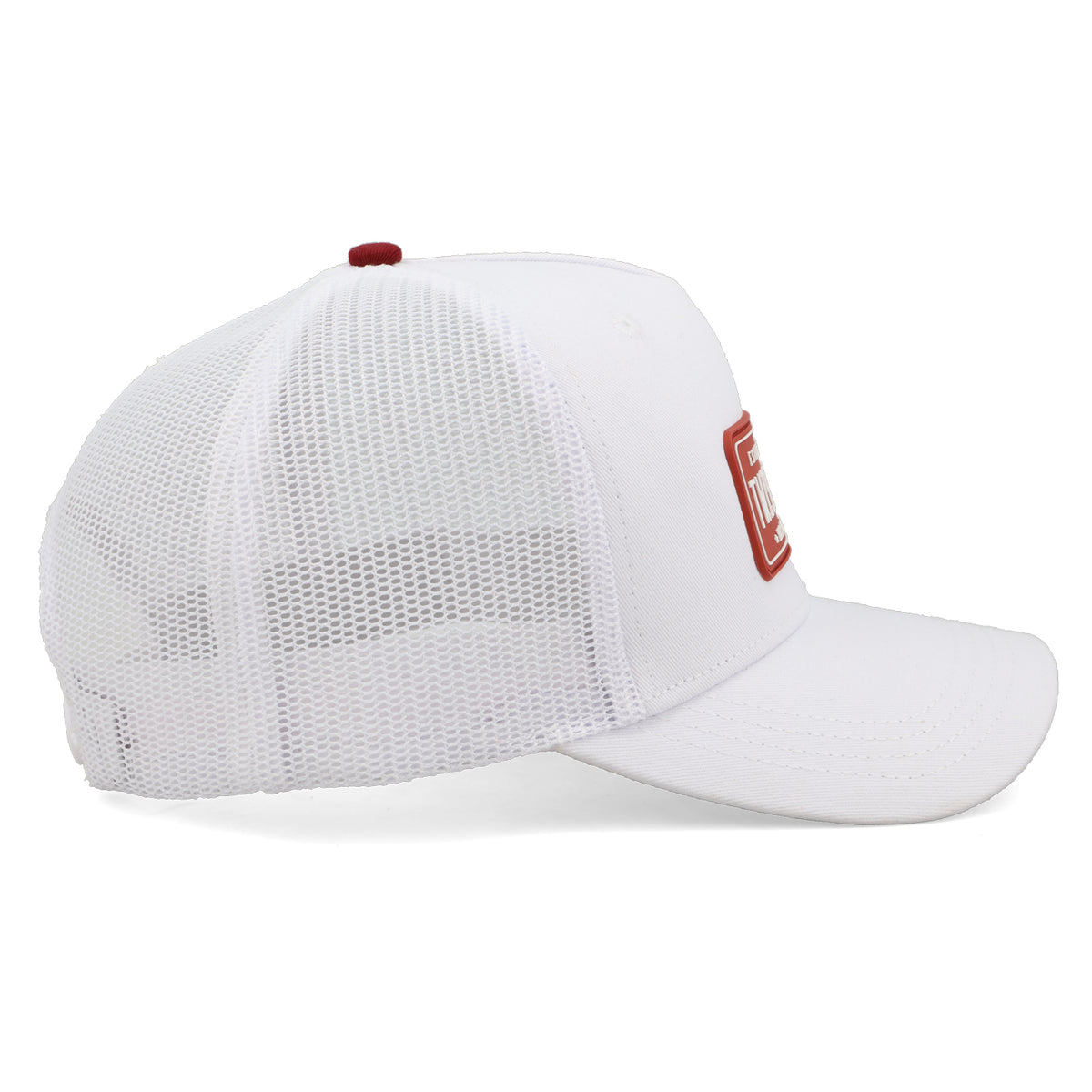 Twisted X License Plate Trucker Cap in White & Red