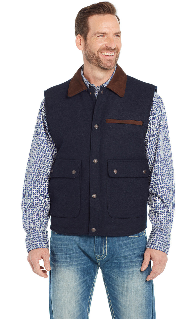 Cripple Creek by Circle S Men's Wool Melton Concealed Carry Vest (Available in 2 Colors)