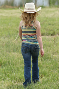Cruel Girl's Multi Striped Tank Top