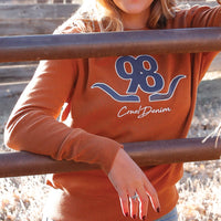 Cruel Women's Logo Embroidered Sweatshirt in Brown