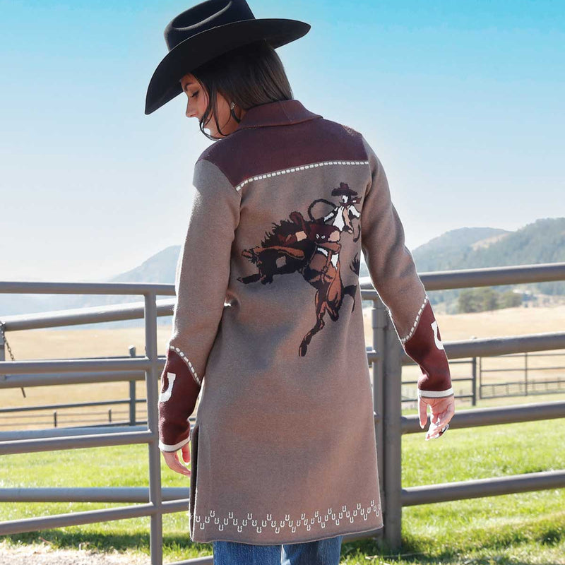 Cruel Women's Concho Button Duster in Grey