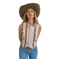 Wrangler Retro Women's Checotah® Print Shirt Vest in Cream