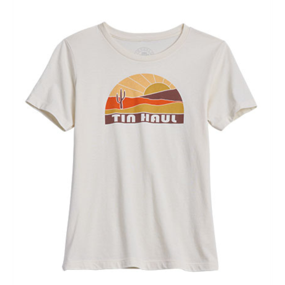 Tin Haul Women's Sunset Graphic T-Shirt in Natural Heather