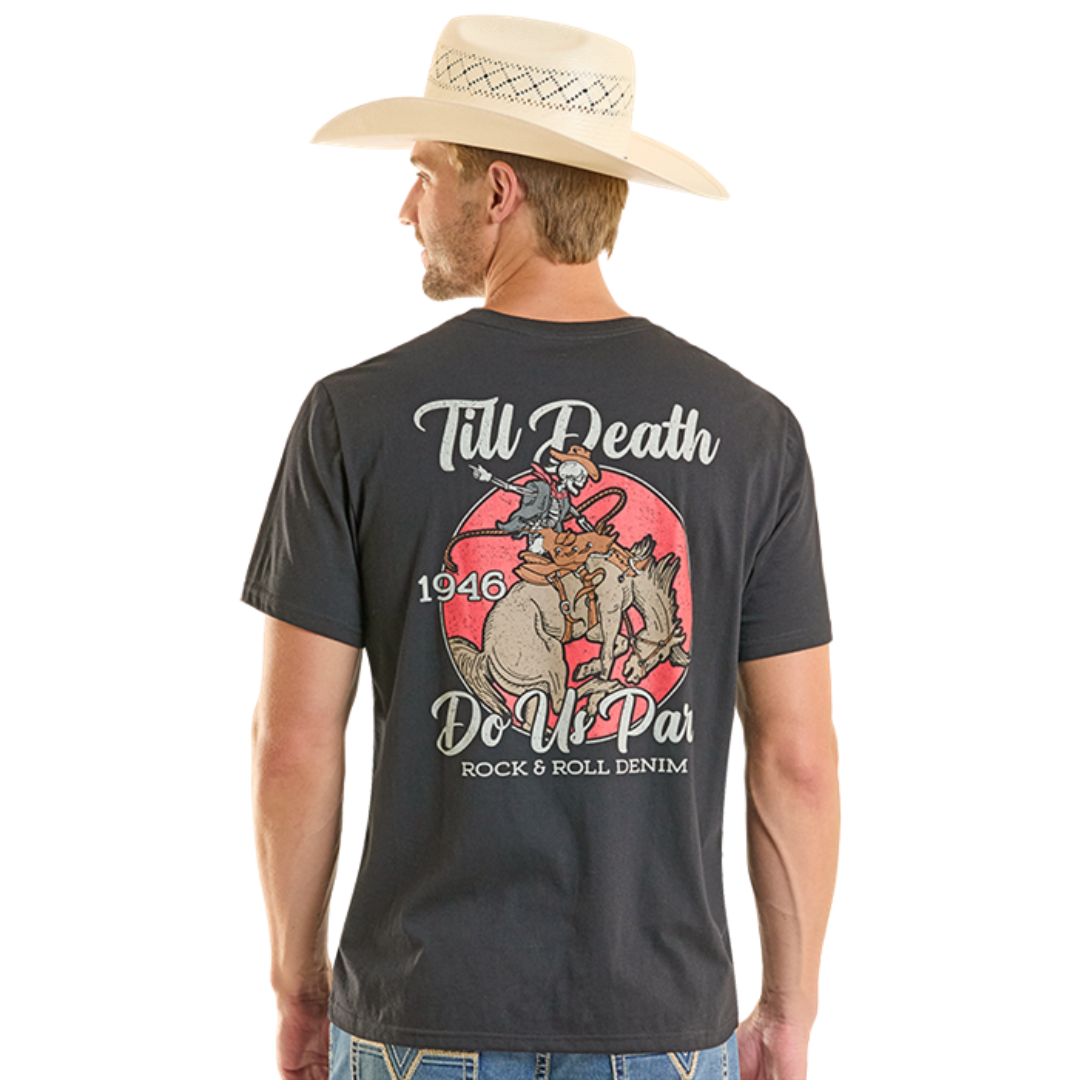 Rock & Roll Denim Unisex Till Death Do Us Part Graphic T-Shirt in Black