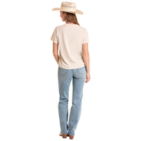 Women's Rock & Roll Denim "Darlin'" Graphic Tee in Natural