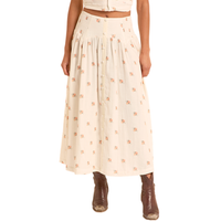 Rock & Roll Denim Women's Flower Print Skirt